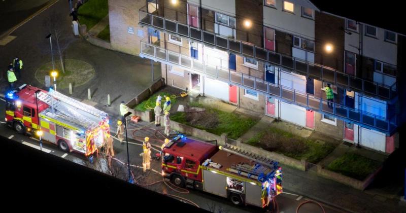 Fire breaks out at flat in seaside town