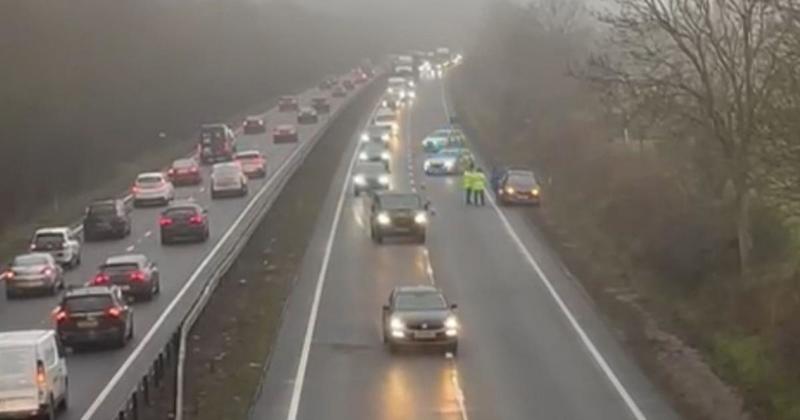 Long queues on the A11 due to broken down vehicle