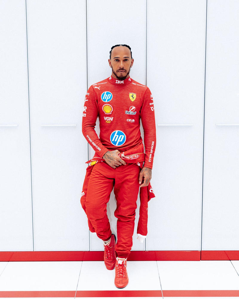 Hamilton rueda por primera vez con Ferrari