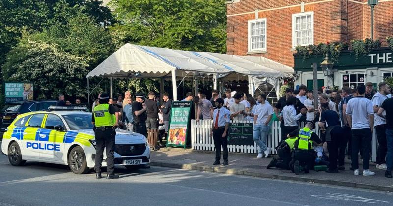 Man, 33, charged in connection with pub garden brawl during England game