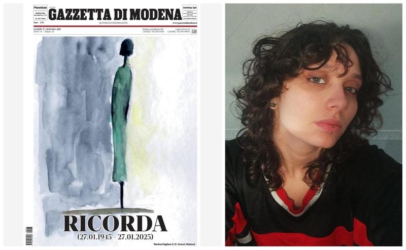 Il disegno di Martina come copertina della Gazzetta di Modena: «Ecco il suo significato»