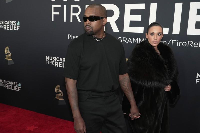 Kanye West and Bianca Censori shock the Grammys red carpet before departing the event