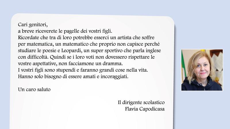 La lettera della preside: “Pagella, niente drammi. Non giudicate solo dai voti, incoraggiate i vostri figli”