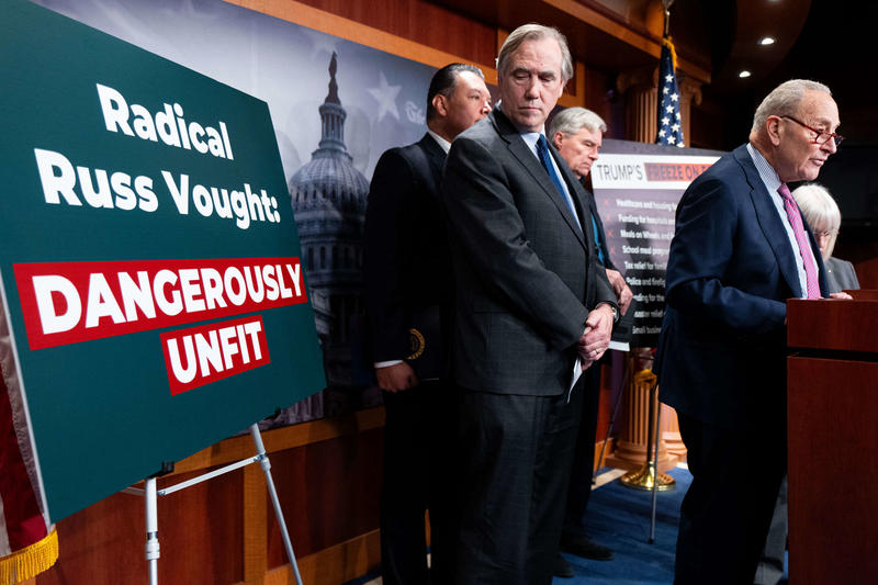 Senate Dems Hold Floor Overnight to Protest Russell Vought’s Nomination to OMB