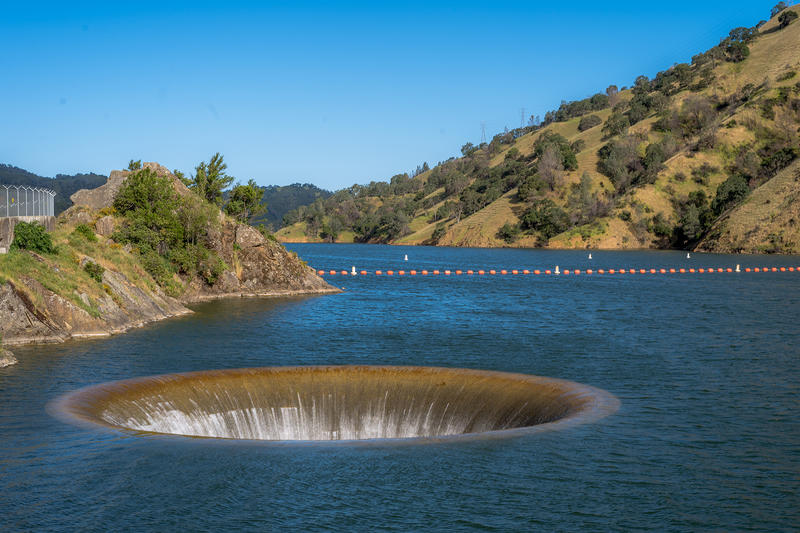 California atmospheric river activates Lake Berryessa's famed Glory Hole