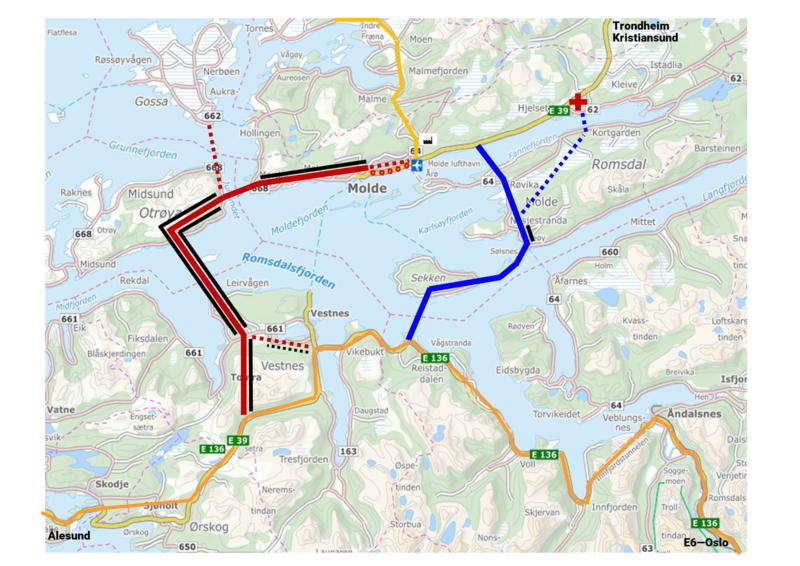 Kryssing av Romsdalsfjorden – folket foretrekker Møreaksen