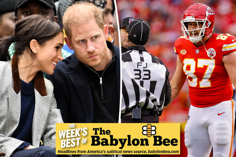 The Best of the Babylon Bee: Chiefs firing their refs after Super Bowl blowout to Prince Harry begging for deportation