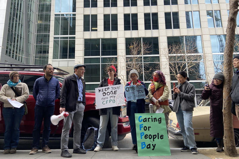 At SF protest, federal workers warn that Musk plan will backfire