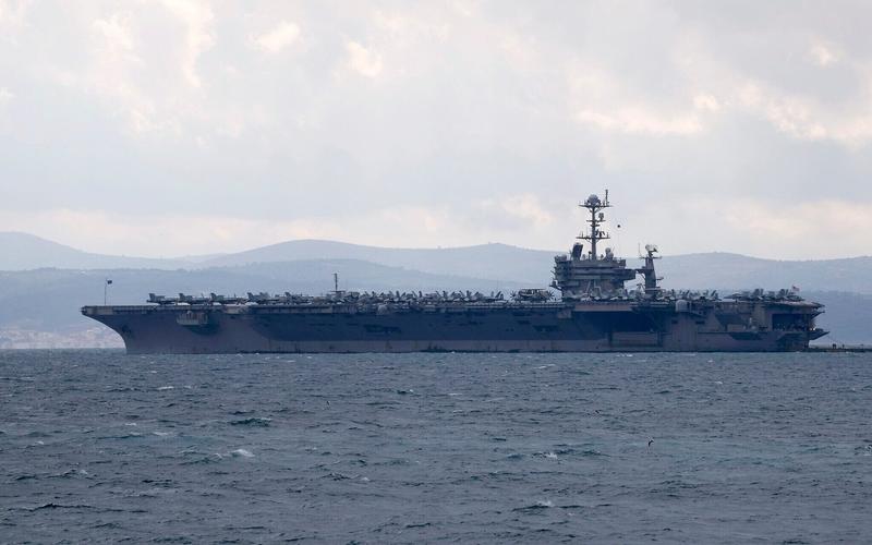 US Navy aircraft carrier collides with merchant ship near Egypt, none injured