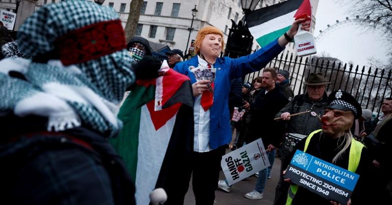 Thousands of pro-Palestinians march in UK against Trump's Gaza plan