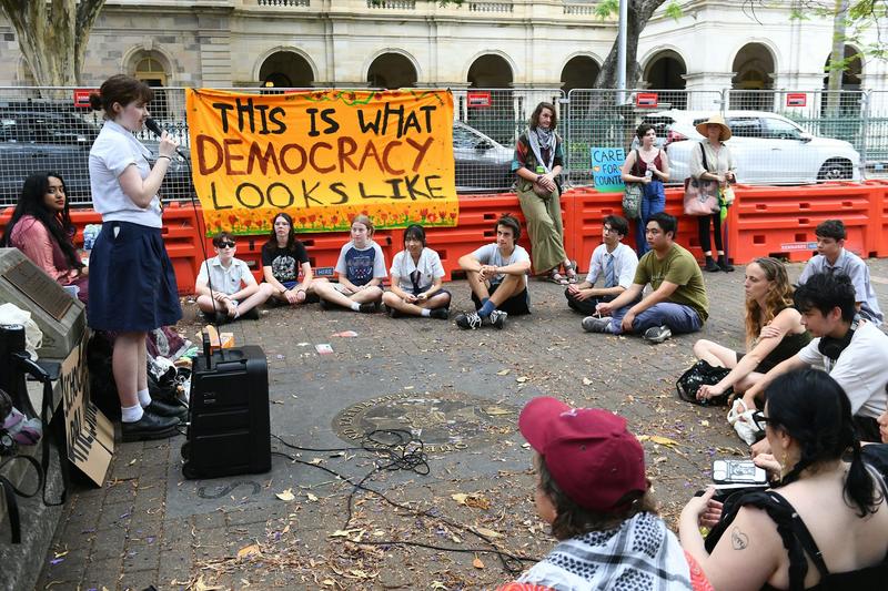 Australian students just recorded the lowest civics scores since testing began. But young people do care about politics