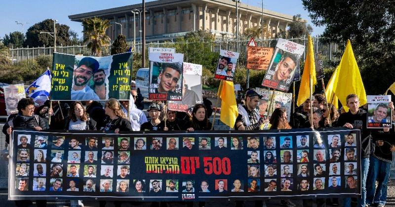 Families of Israeli hostages in Gaza mark 500 days of captivity