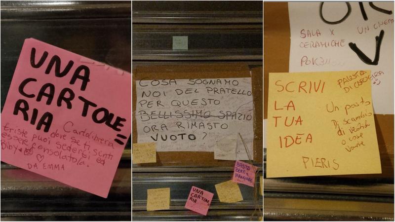 Locale chiuso, i bigliettini dei residenti: “No a bar e ristoranti”