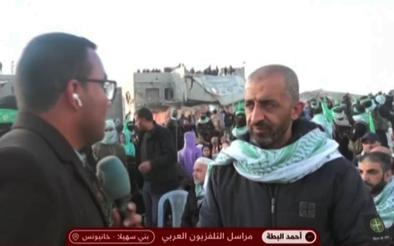 Freed arch-terrorist, convicted of killing 45, is guest at slain hostage handover in Gaza