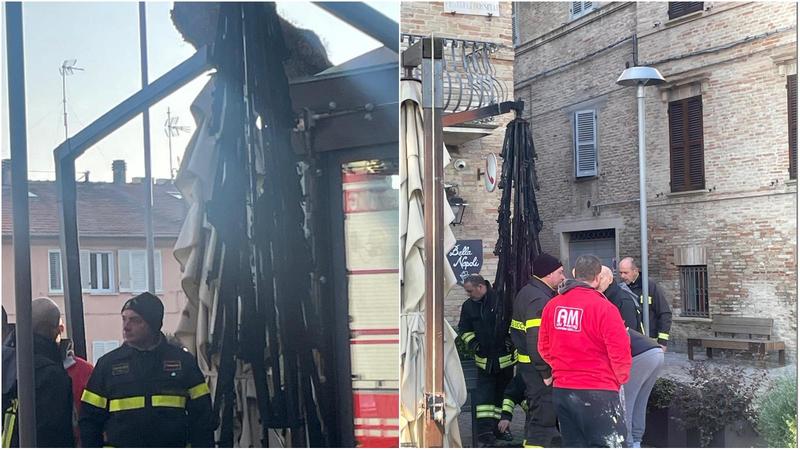 Incendio al ristorante Bella Napoli di Fano, l'autore preso in due ore