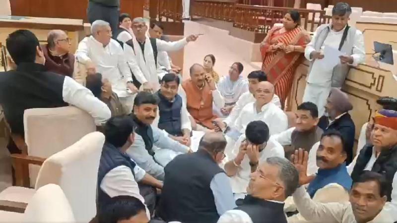 Six Congress MLAs suspended, to stay in Rajasthan Assembly overnight protesting 'Dadi remark'