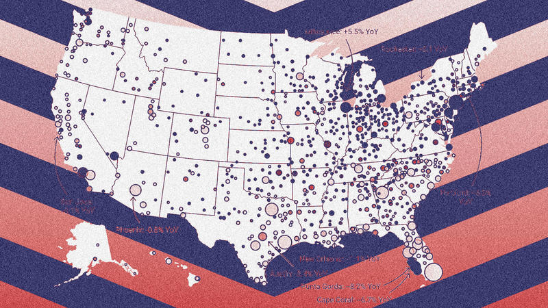 31 housing markets where home prices are falling