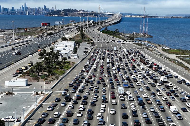 Motorcyclist killed on Bay Bridge during busy commute after being hit twice