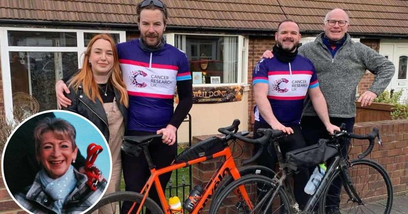 Son's emotional 300-mile bike ride to late mum's childhood home