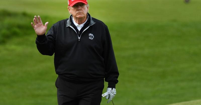 Gaza protesters vandalise Trump's Scottish golf resort