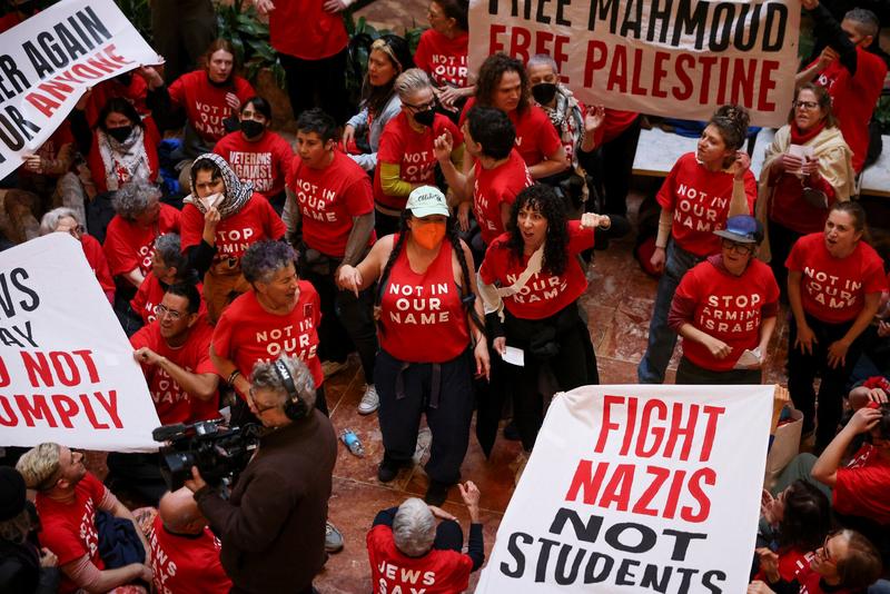 Jewish anti-Zionist protesters storm NYC’s Trump Tower in support of Mahmoud Khalil