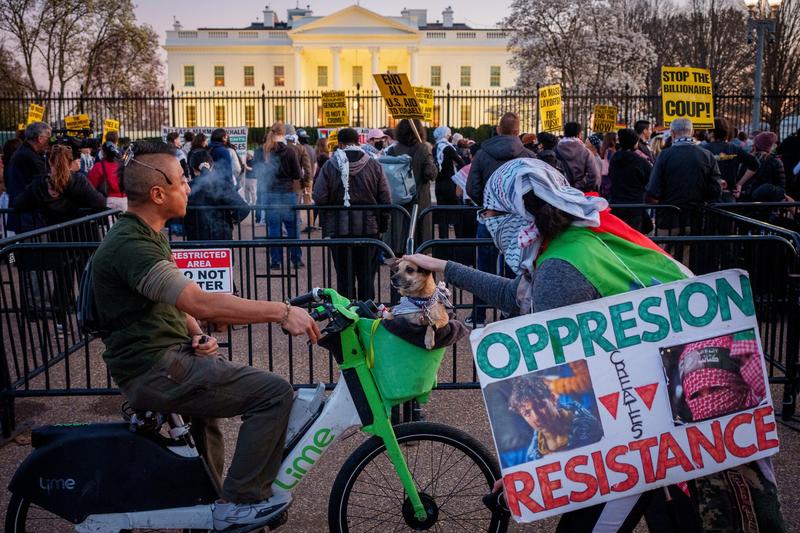 Anti-Israel protests held at White House and across US after resumption of Gaza strikes